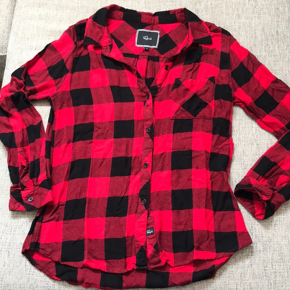 Rails buffalo check flannel shirt